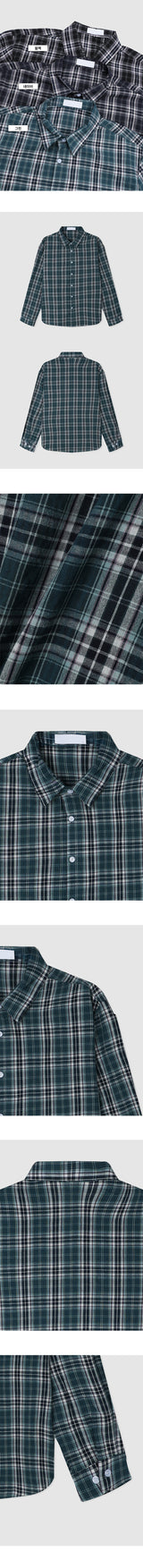 Elo Linen Fluffy Oversized Fit Checkered Shirt Shirt