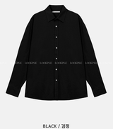 Wonderant Ice Cotton Linen Overfit Shirt