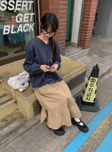 26SS★ [BAONHAUS] Lumie Check Ribbon Blouse