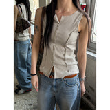 [S/S] Pigment cutting sleeveless top(3color)