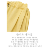 BERMUDA PLEATS WIDE SWEAT SHORTS_BUTTER YELLOW