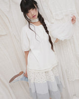  FLORAL PENDANT BACK RIBBON TOP