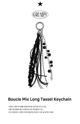 Boucle Mix Long Tassel Keychain