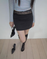 Yaben Lace Mini Skirt