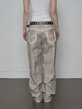 PYTHON LACE PANTS