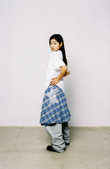 Check Twister Star Skirt - Blue