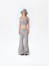 13DE MARZO Base Wide Flare Pants Grey