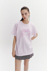Ribbon Boxy T Purple