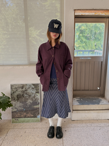 zigzag pattern midi skirt 