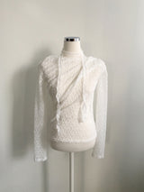 Lace scarf drape T