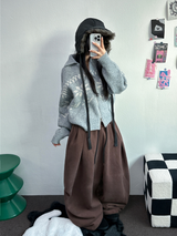 パラシュートツーピンタックバルーンロングワイドパンツ 🖤🩶💜🤎🩷5COLOR