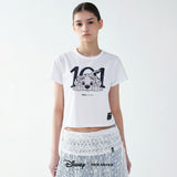 DISNEY 101 DALMATIAN DOG CROP TOP_WHITE