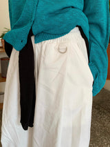 Work D-Ring Pintuck Balloon Wide Cotton Pants (4c)