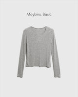 【MADE】U neck Slit T-shirt