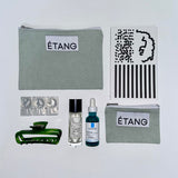 Étang デニムバッグポーチセット | グリーン