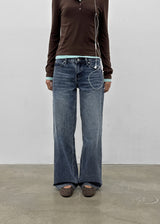 [MADE] Loeve Low-Waist Straight Denim Pants