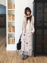 Oriental bloom long skirt