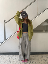 ラウンドネック ノースリーブトップ