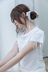 ナポレオン ボタン Tシャツ(white)