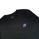 Point space embroidery LS tshirt(Black)