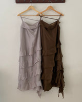 evelyn ruffle long dress