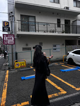 シースルーオーバーフィットニットケープ