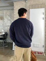 Two-pocket collar cardigan