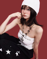 gothic skull cross necklace