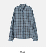 Breed wrinkle checked shirt