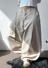 Rabbit Pigment Washed Balloon Long Pants 2 SIZE 3 COLORS 