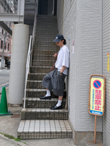 WEE ピンタック ストライプ バミューダ スラックス