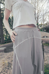 Lace jogger pants (Gray)