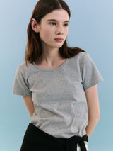 NUBASIC ラウンドネック Tシャツ グレー