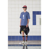 ピグメントストライプTシャツ / BLUE