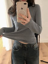 DN Border Round Slim Warm T-shirt (5color)