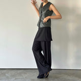 Button Leather Vest - 2colors