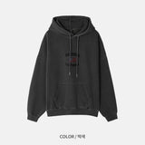 LMN サンディエゴエンブロイダードピグメントオーバーサイズフィットフーディー (4 colors)