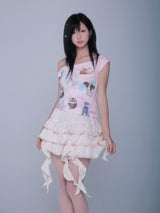 Rose Island. ペットスター オフショルダー Tシャツ