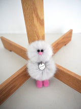 Cosymosy Mini Bird Keyring - Light Gray