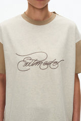 Distressed Script Raglan Tee