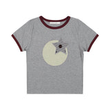 Tomato Patch Ringer Tee (Gray) F25QB140