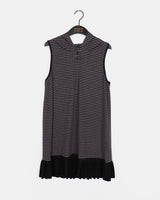 [MADE] Tow Stripe sleeveless Hoodie Dress