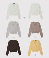 ベーシックカシミアウールVネックニットカーディガン (12color)