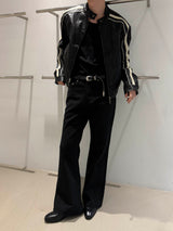 [CROP ITEM] Biker line leather jacket