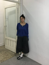 ヴェイル ディープVネック ルーズフィット ニットスウェットシャツ (5c)