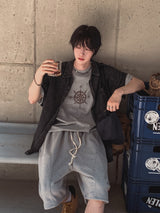 フローピグメントウォッシングショートスリーブシャツ