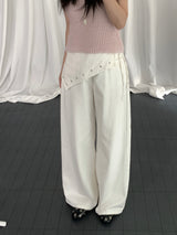 Nelson Studded Wide Straight Pants