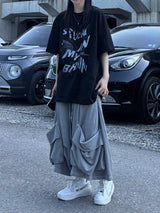 drape pocket bermuda pants