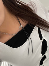 Liberty Leather Bar Mix Necklace