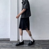 スナップ ディテール ワイド シルエット ショーツ